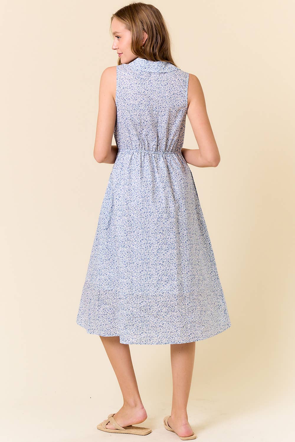 The Jane Floral midi shirt dress