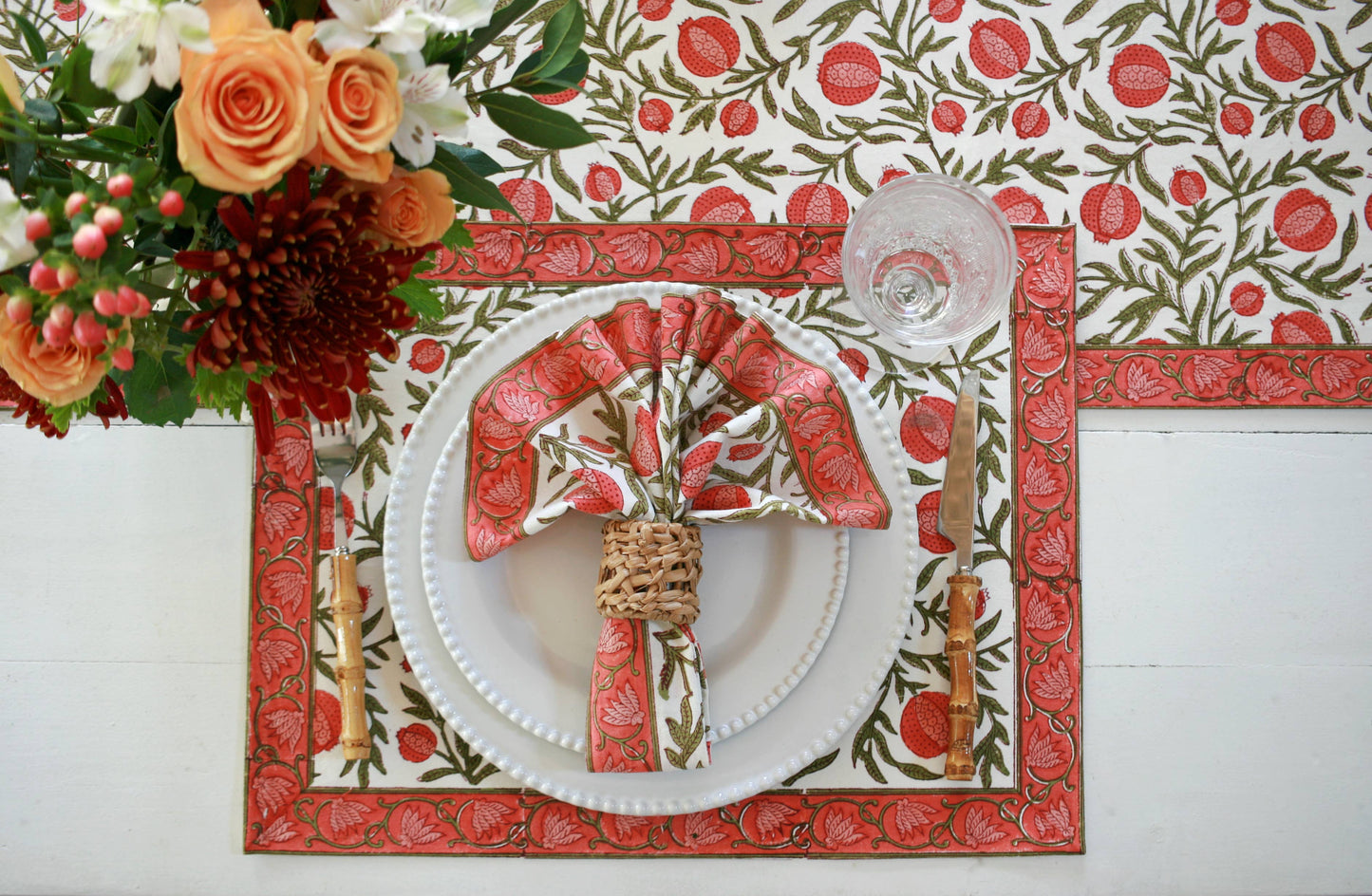 Placemat Pomegranate Red, Set of 4