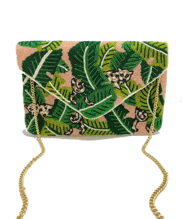 Palm Royale Beaded clutch