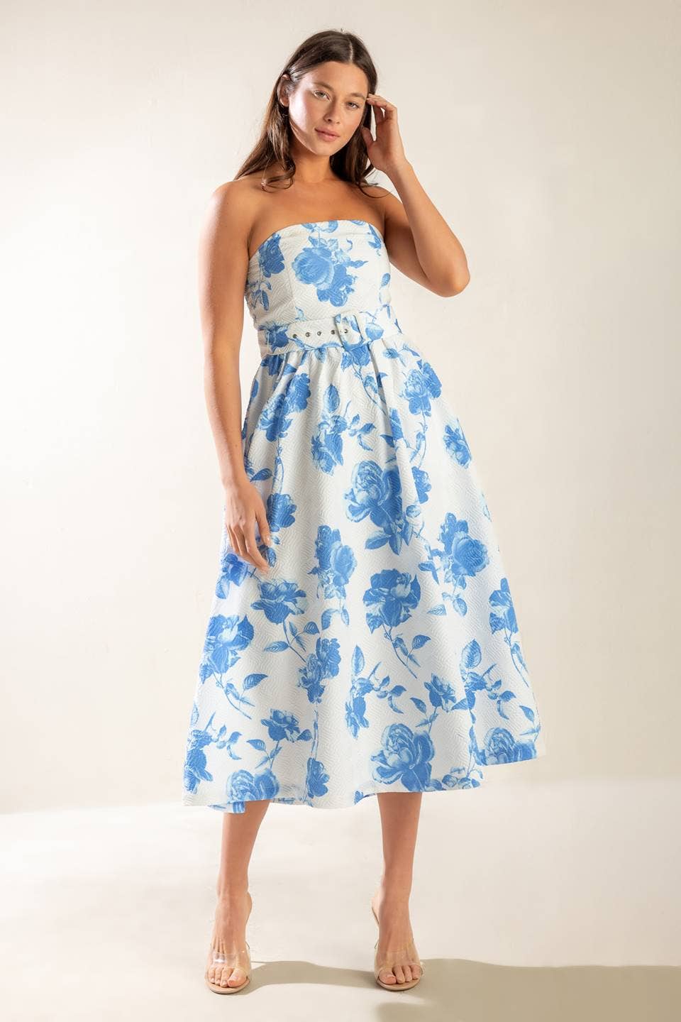 rosalie midi dress Honestly Love Woven Midi Dress BLUE / S