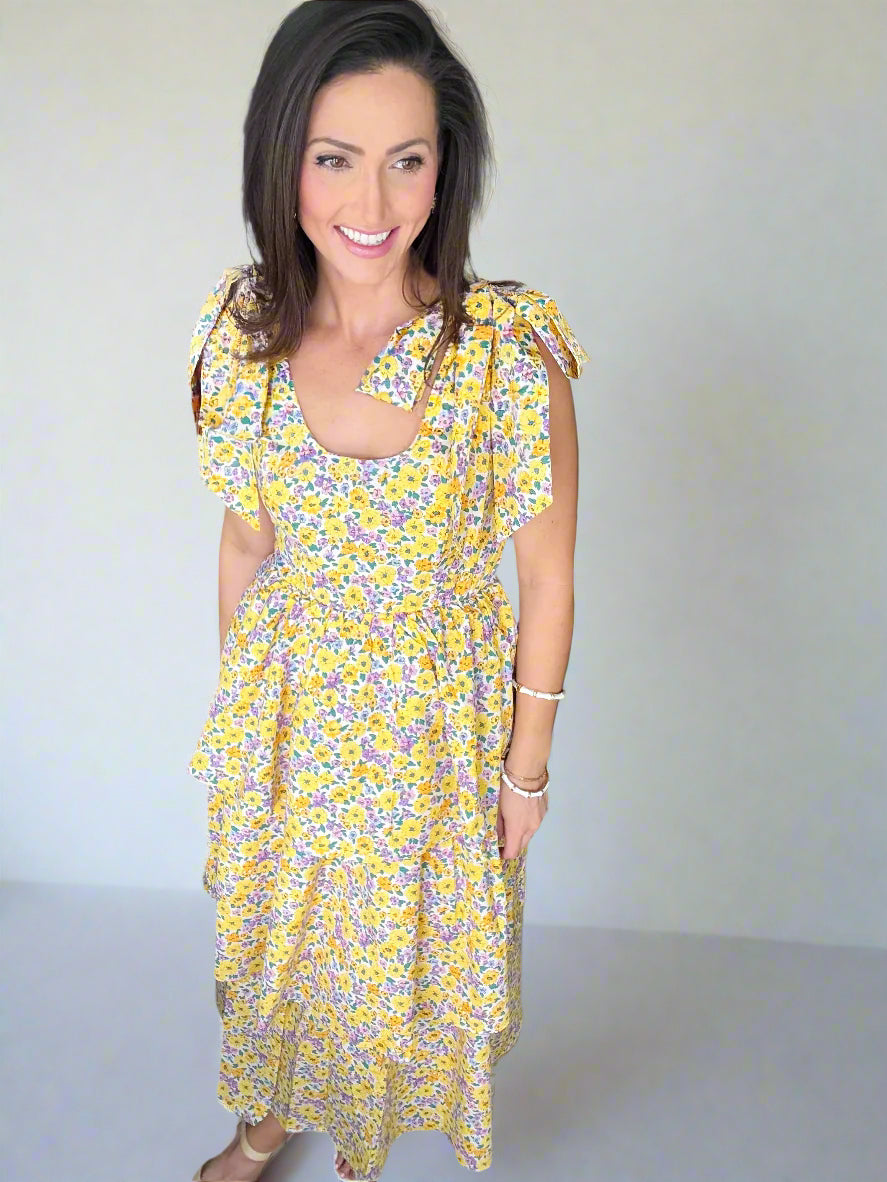 The Daisy tiered floral maxi dress