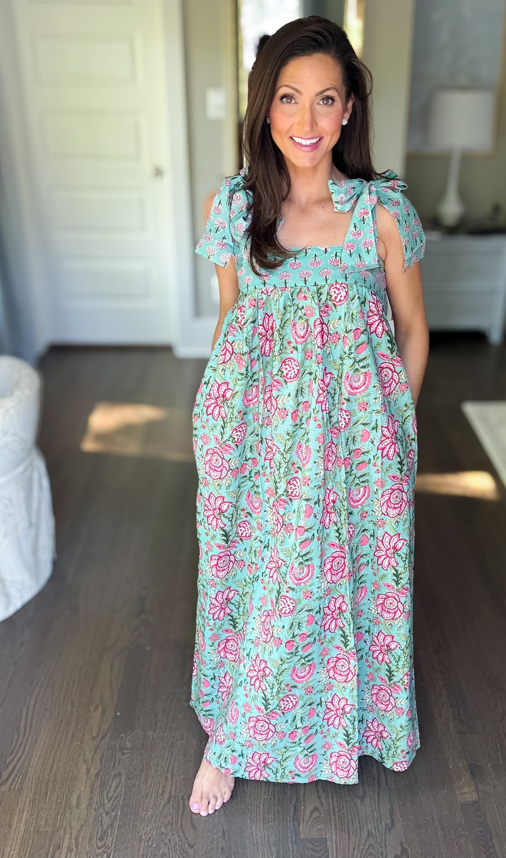 The McCall Bow Tie Strap Maxi Dress Extra Small The McCall Bow Tie Strap Maxi Dress Extra Small
