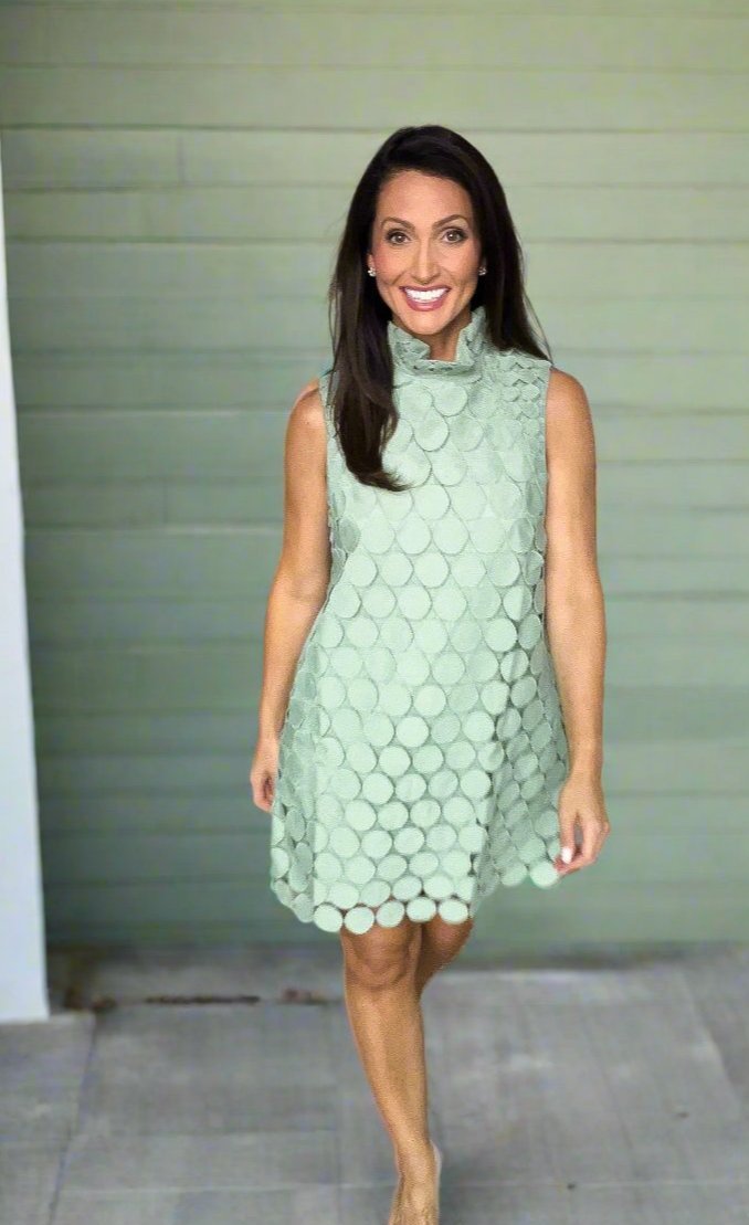 The Blair Dress Polka Dot Lace Halter Neck Sleeveless Dress -FINAL SALE M The Blair Dress Polka Dot Lace Halter Neck Sleeveless Dress -FINAL SALE M