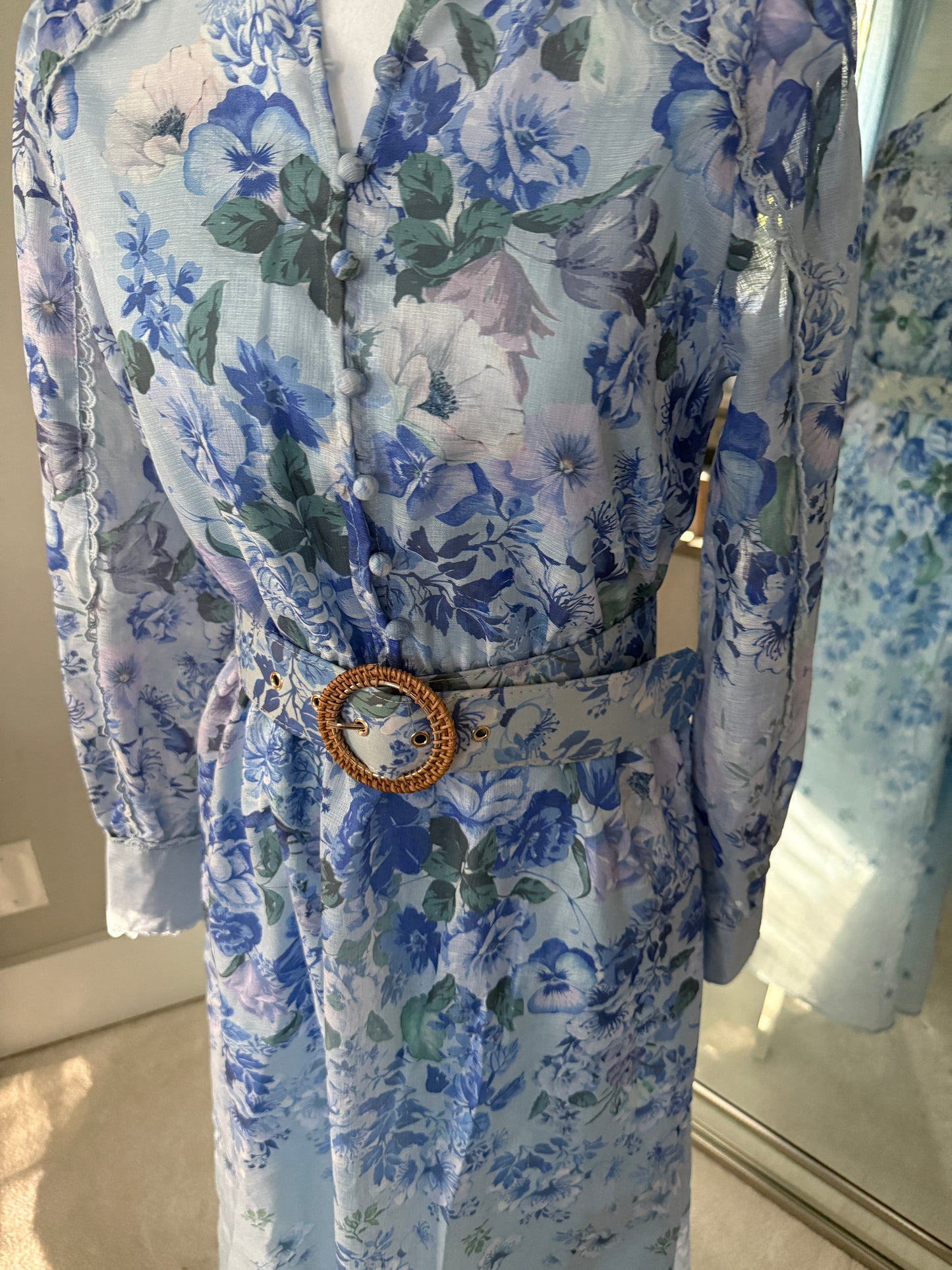 The Mitchell Long Sleeve Floral Belted Maxi Dress - FINAL SALE