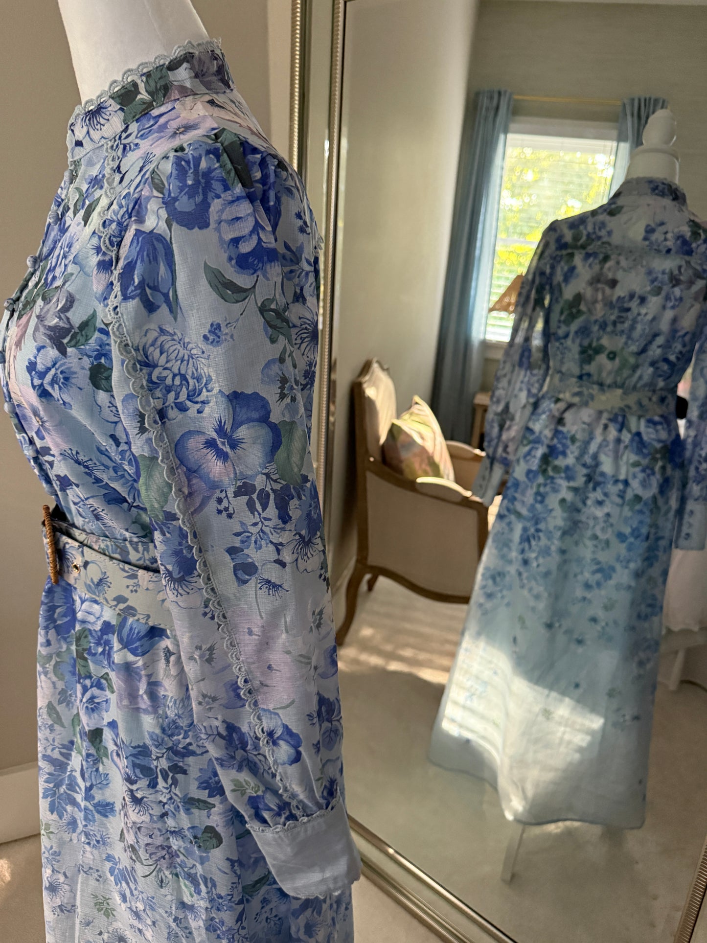 The Mitchell Long Sleeve Floral Belted Maxi Dress - FINAL SALE