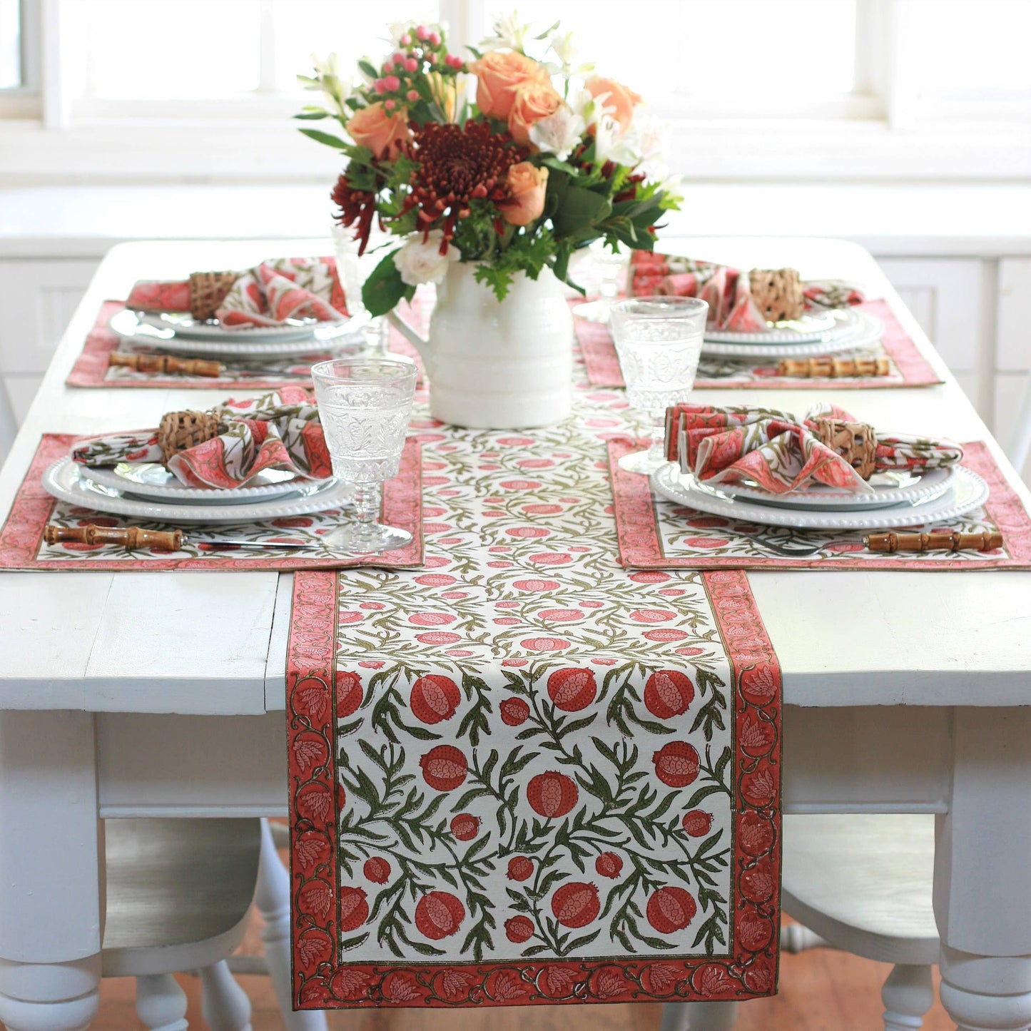 Table Runner, 14"x92", Pomegranate Red