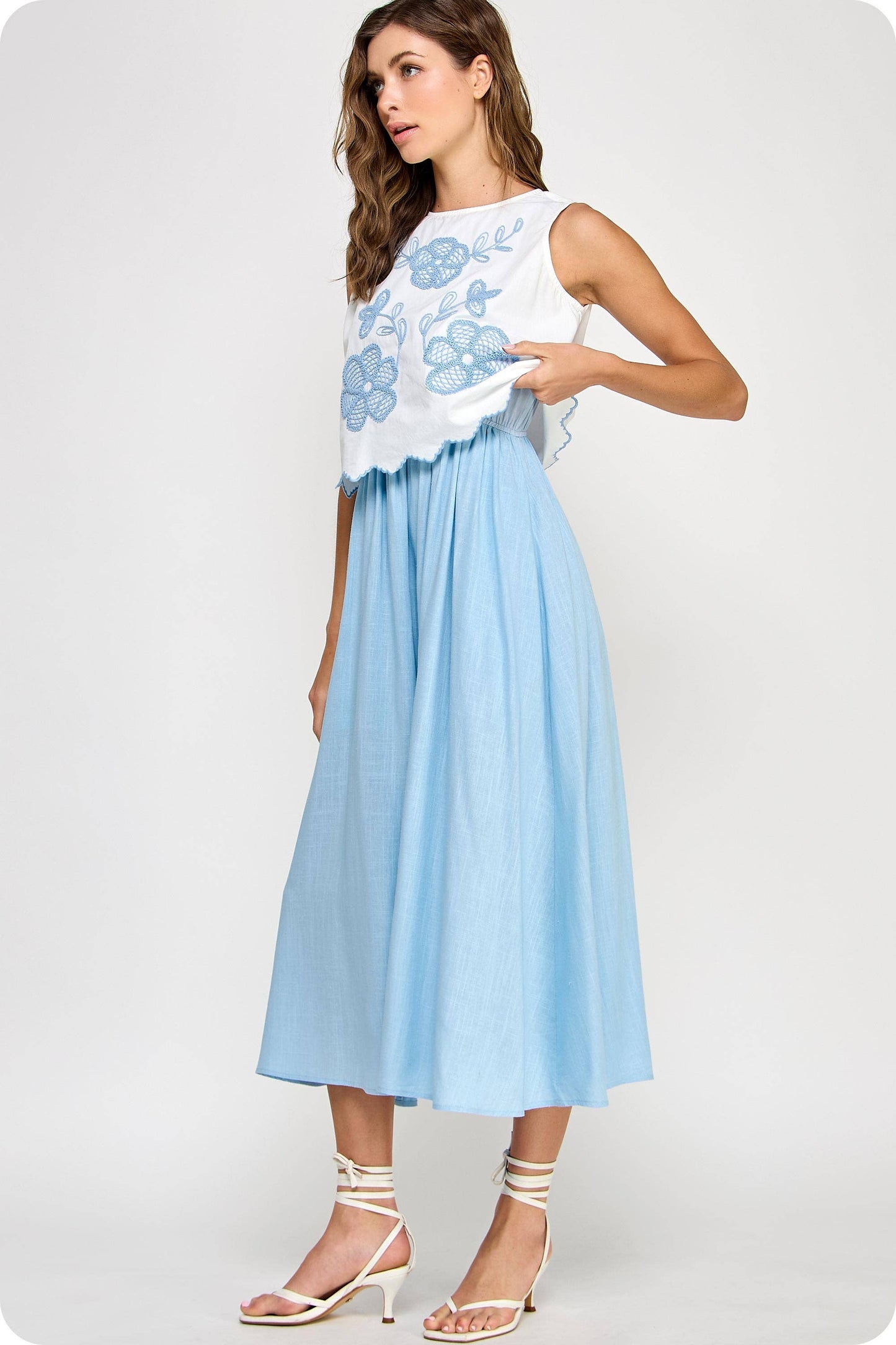 The Winnie embroidered midi dress