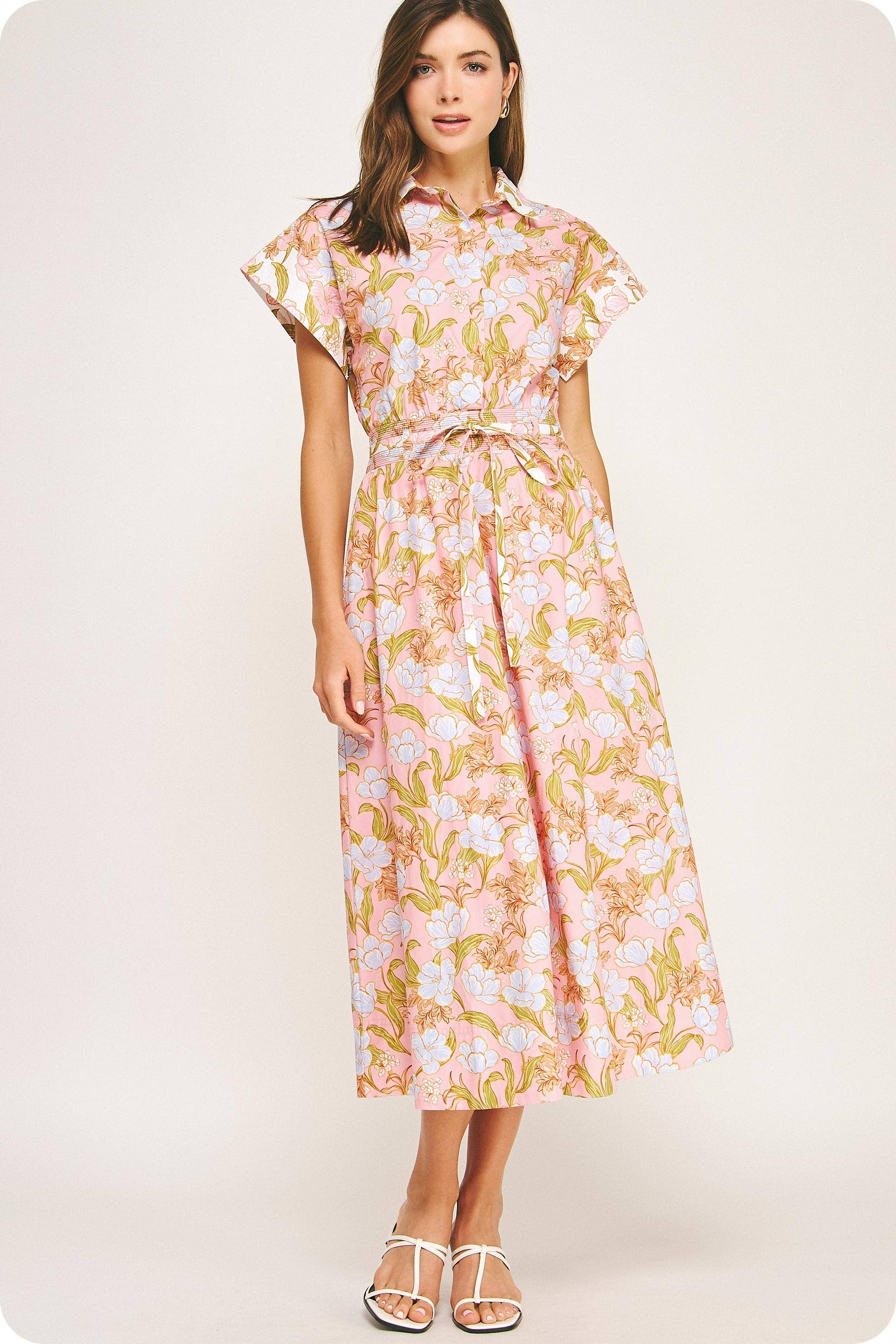 Harper Floral Midi Dress- FINAL SALE