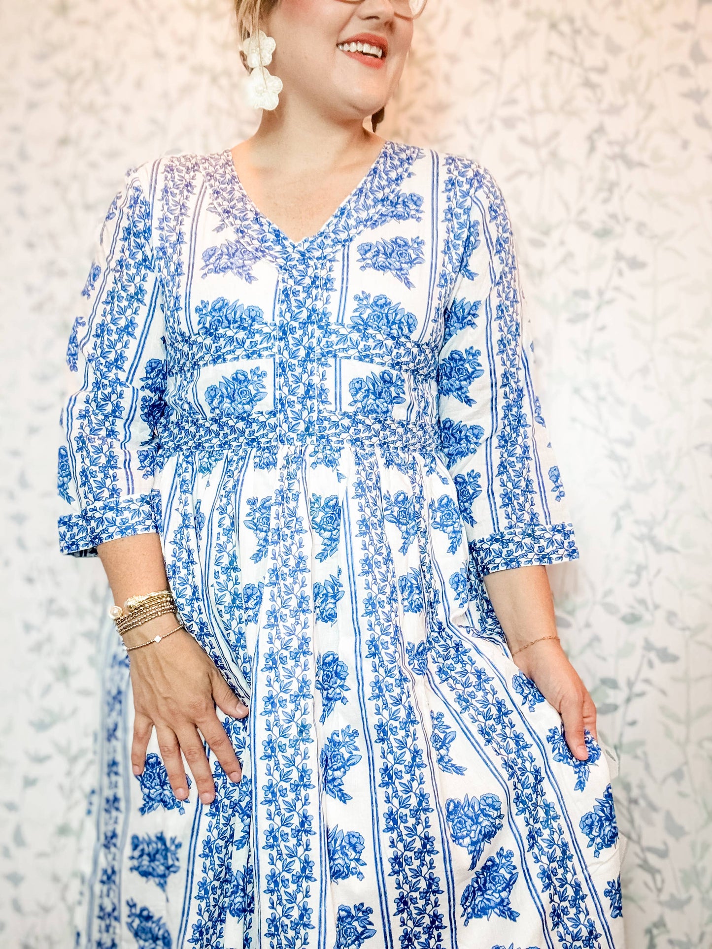 Georgia Block print dress - FINAL SALE