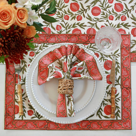 Placemat Pomegranate Red, Set of 4