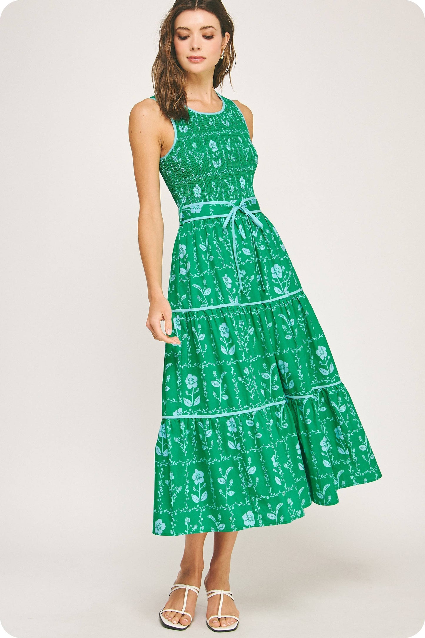 The Kimberly Smocked Midi Dress