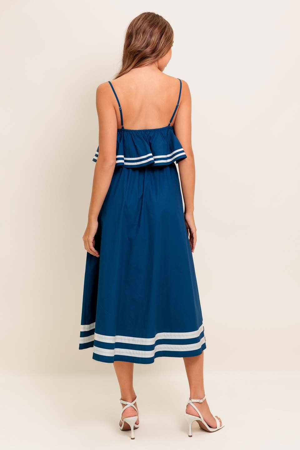 The Doris Navy Midi Dress