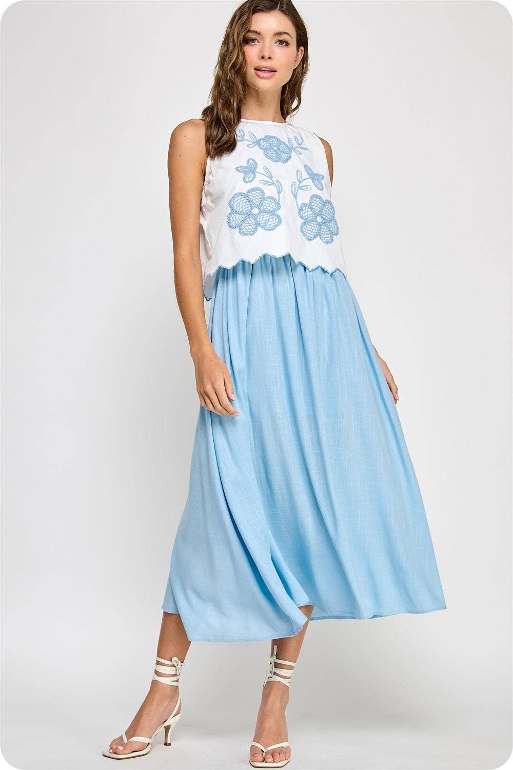 The Winnie embroidered midi dress