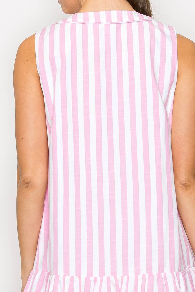 The Vivian Belted Stripe Dress