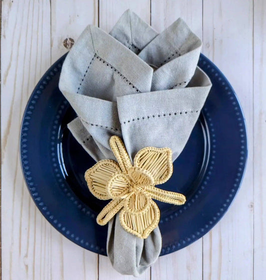 Orchid Woven Napkin Ring Solid Color / All-Natural