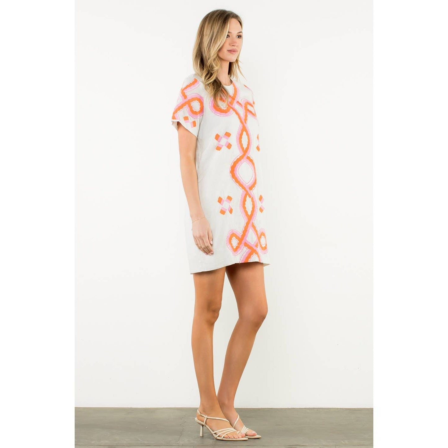 Celeste Embroidered Mini Dress