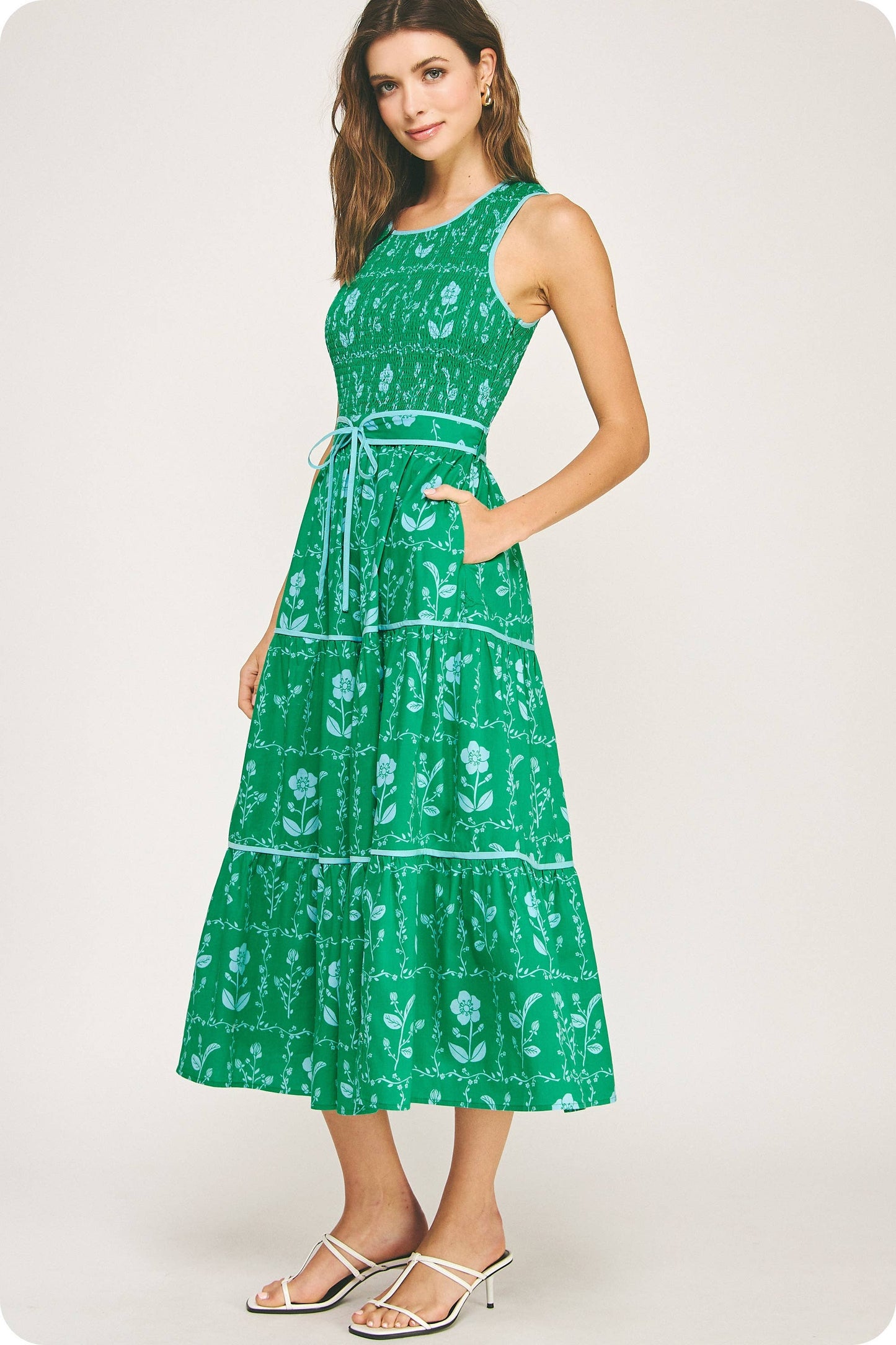 The Kimberly Smocked Midi Dress