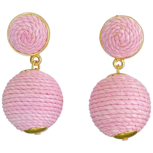 Lantern Raffia Earrings | Ballet Slipper