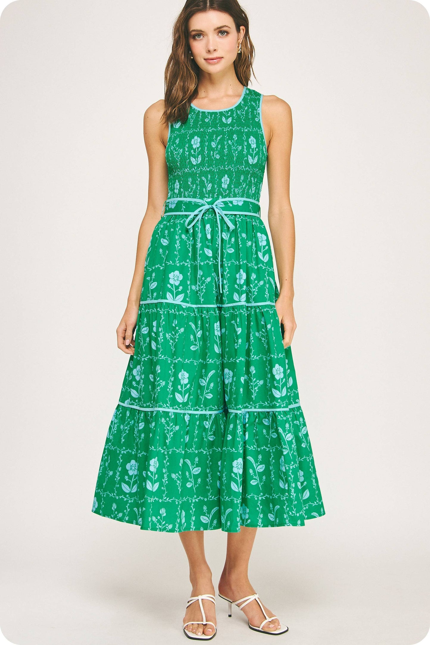 The Kimberly Smocked Midi Dress