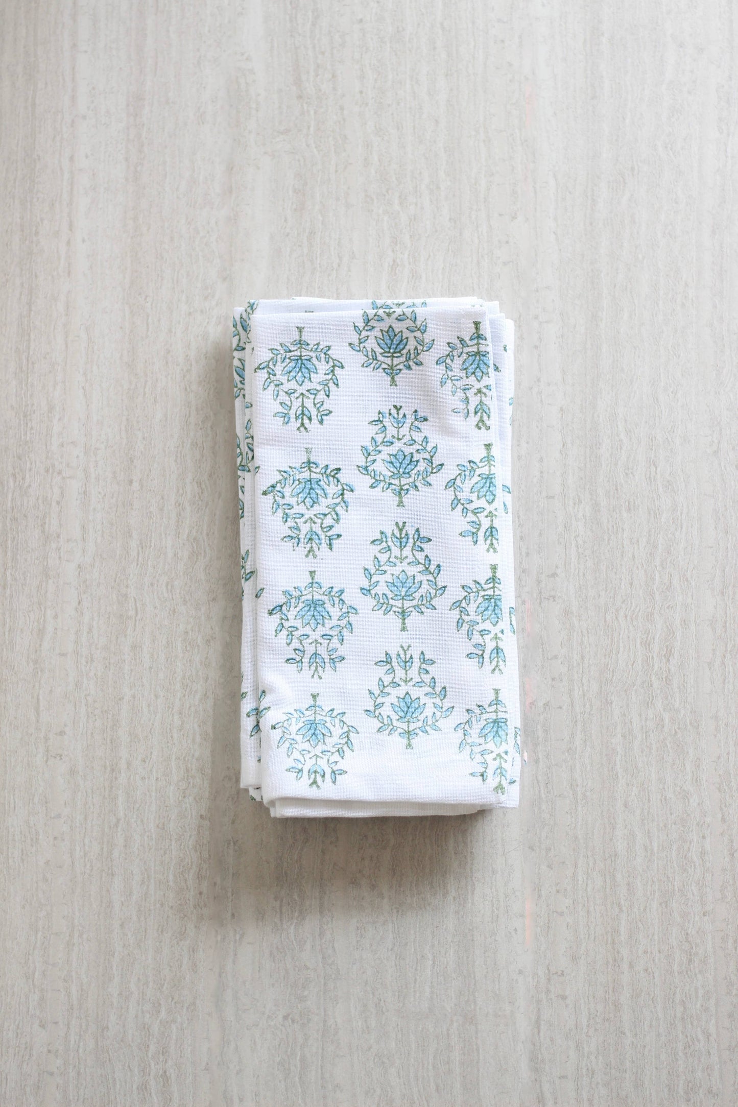 Dinner Napkins (set of 4) - Lotus, Sage & Uniform Blue