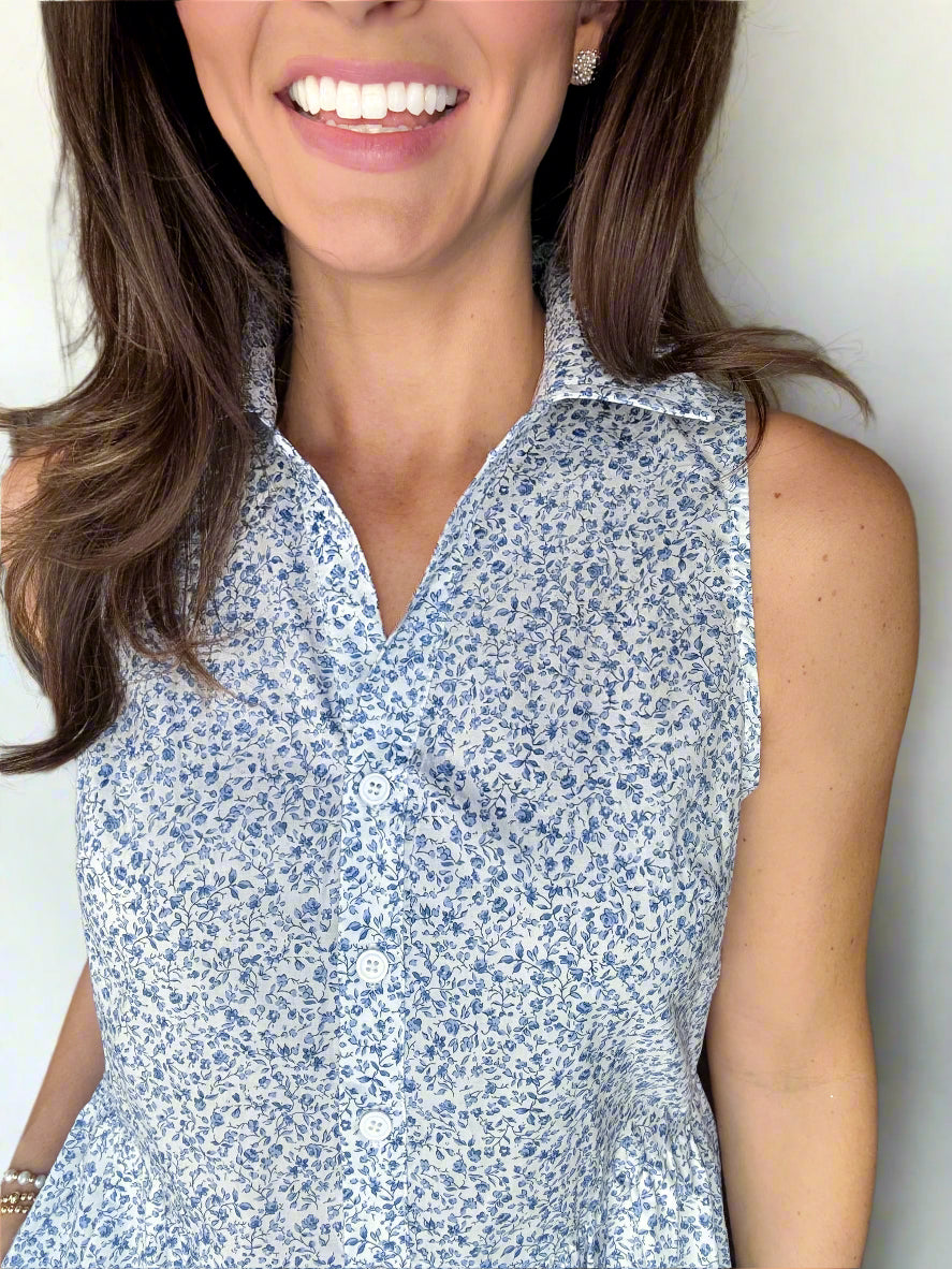 The Jane Floral midi shirt dress