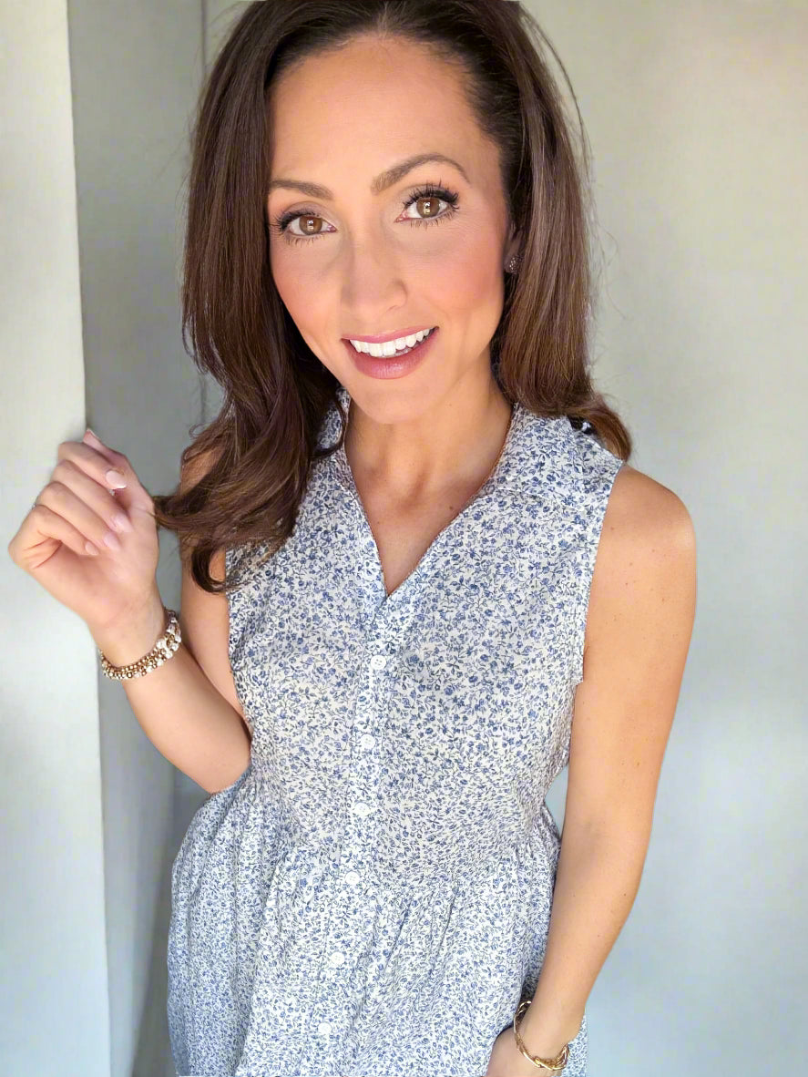 The Jane Floral midi shirt dress