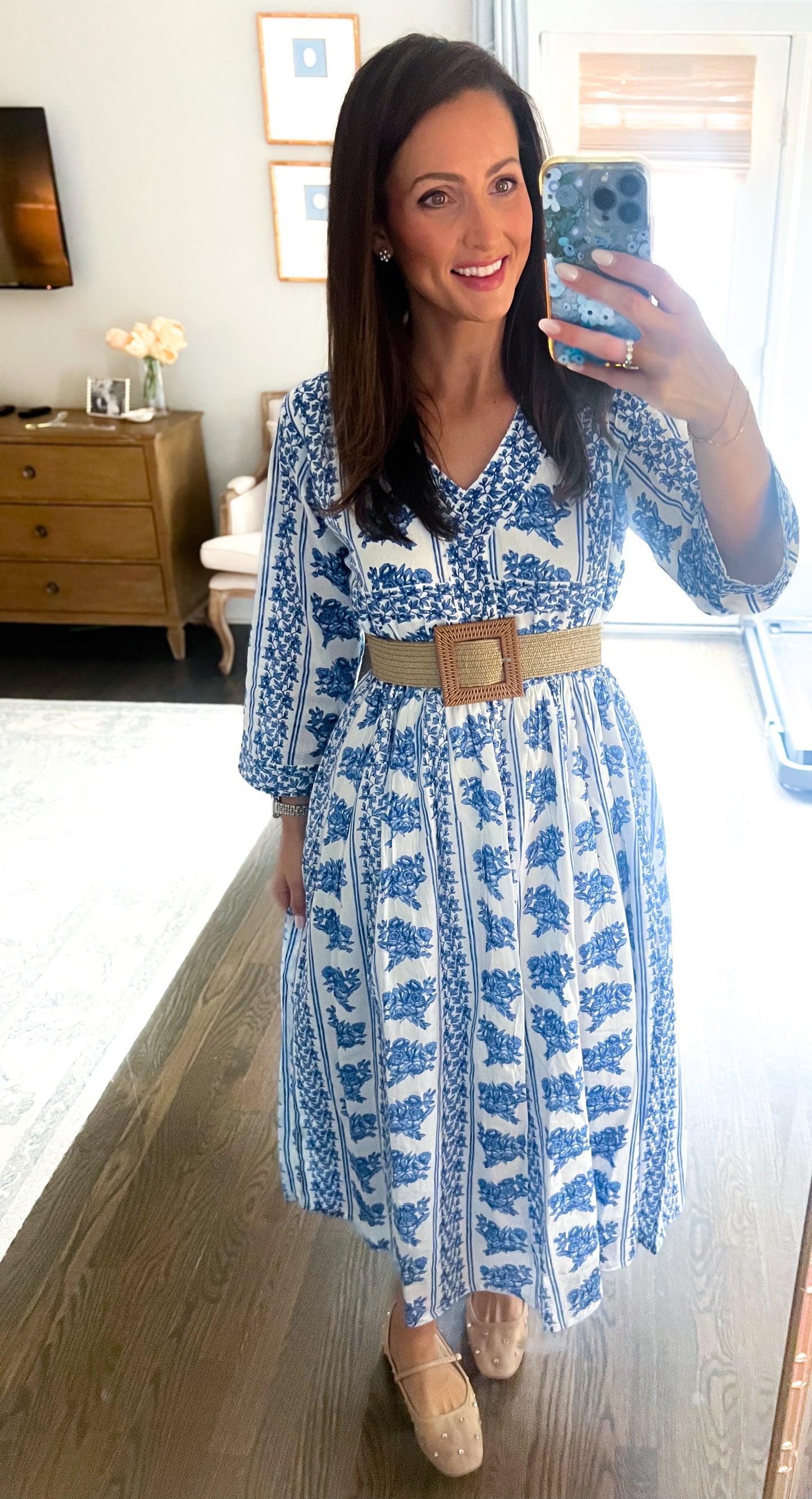 Georgia Block print dress - FINAL SALE
