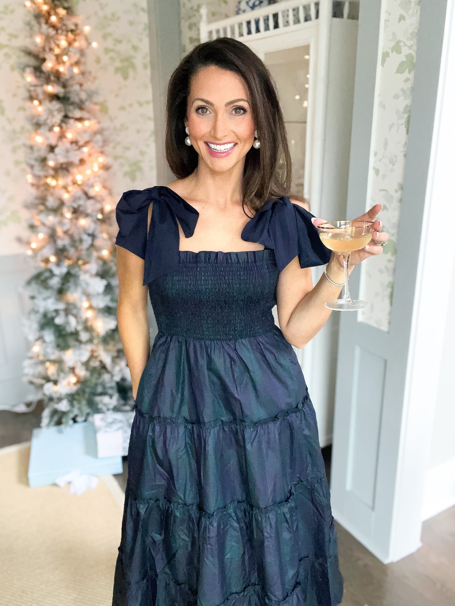 The Katrina Tie Strap Midi Dress - FINAL SALE