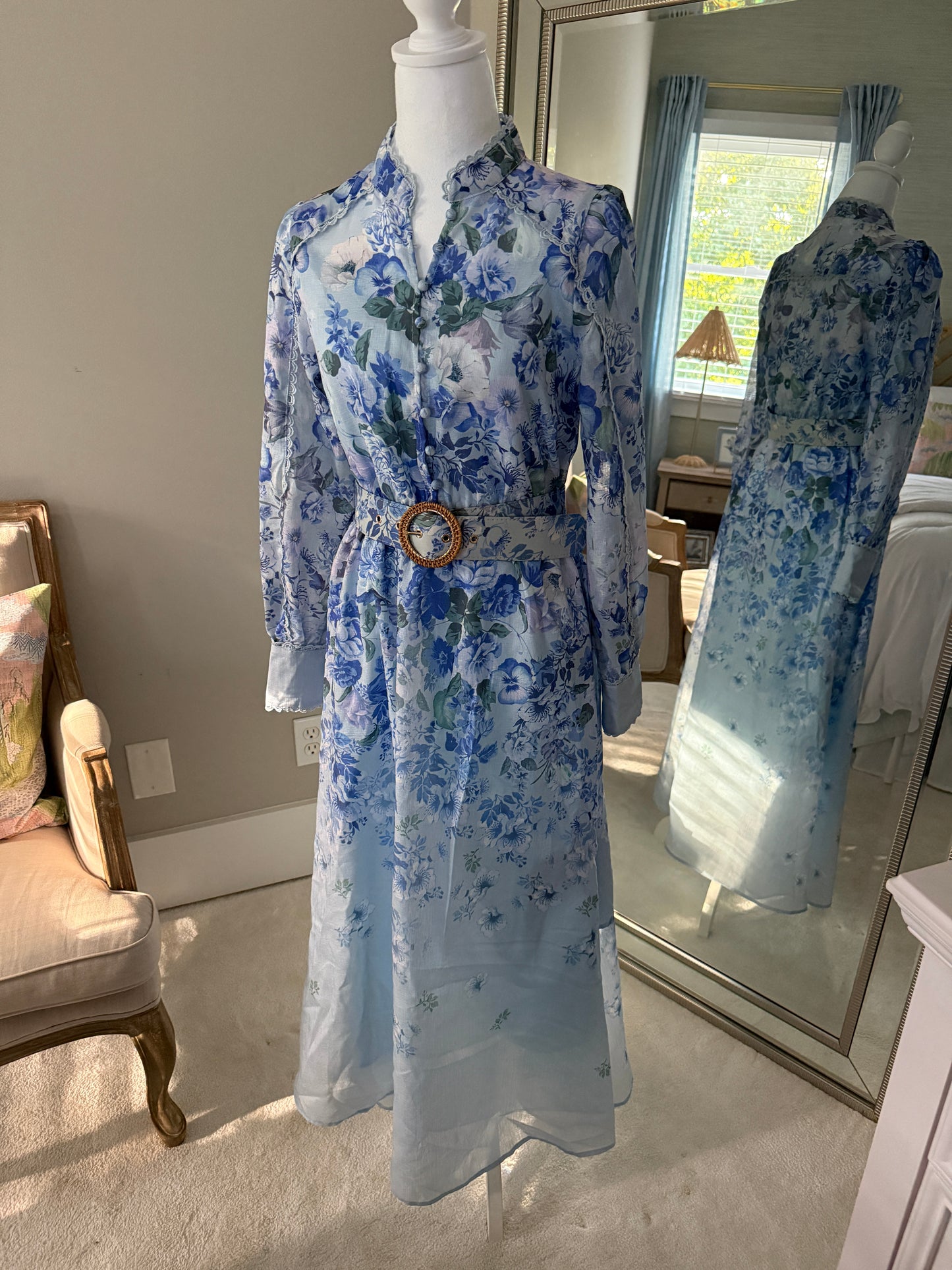 The Mitchell Long Sleeve Floral Belted Maxi Dress - FINAL SALE