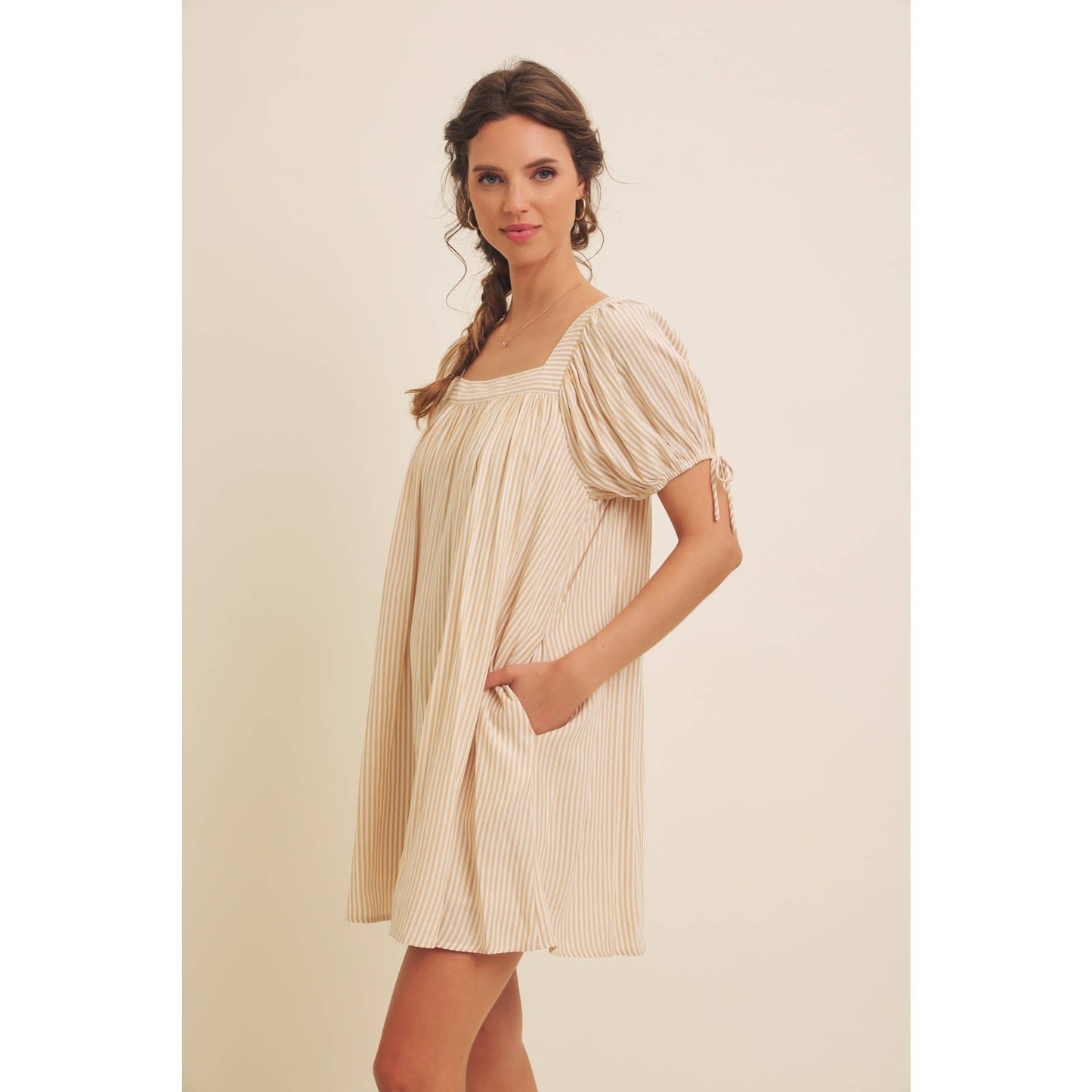 The Nadine Square Neck Lounge Dress