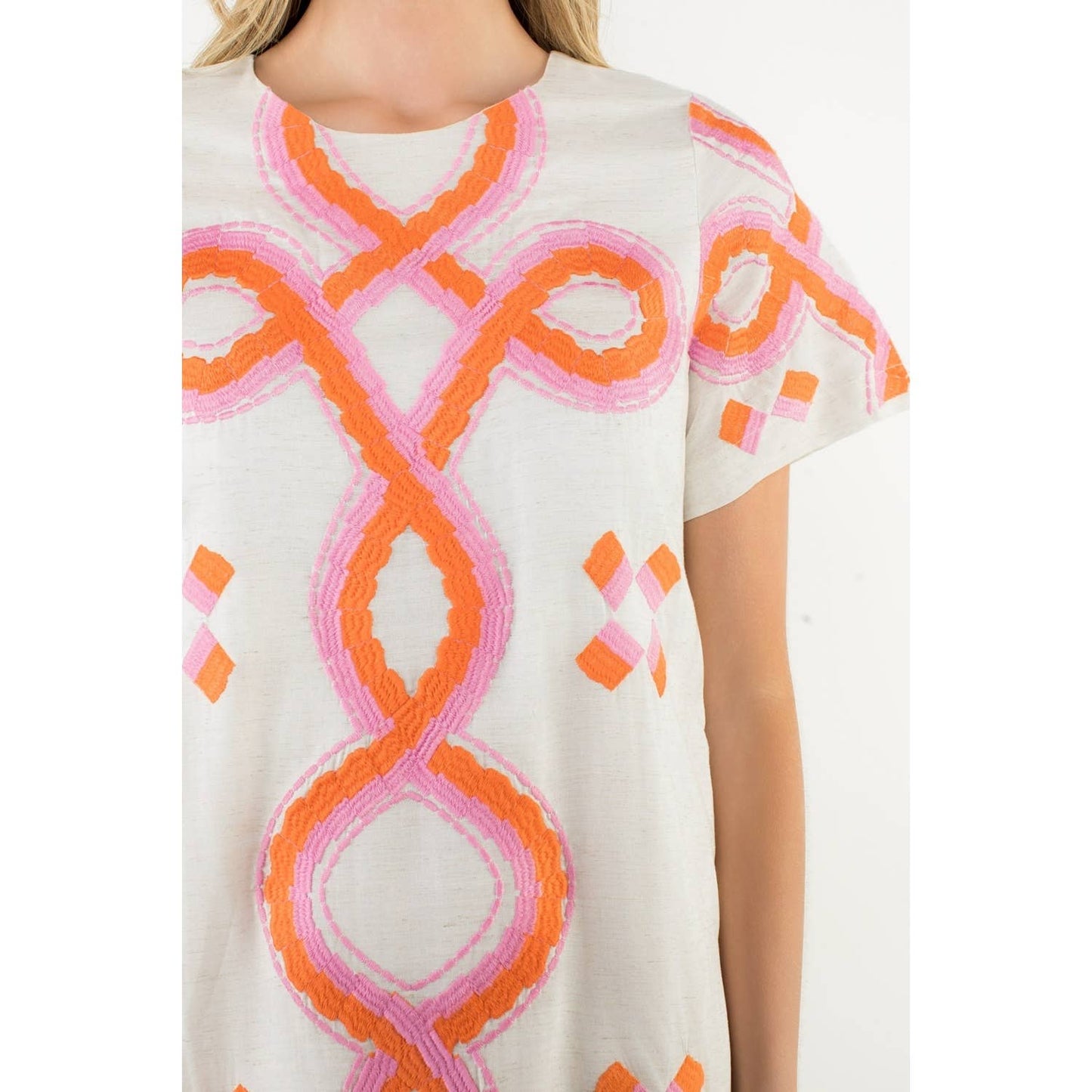 Celeste Embroidered Mini Dress