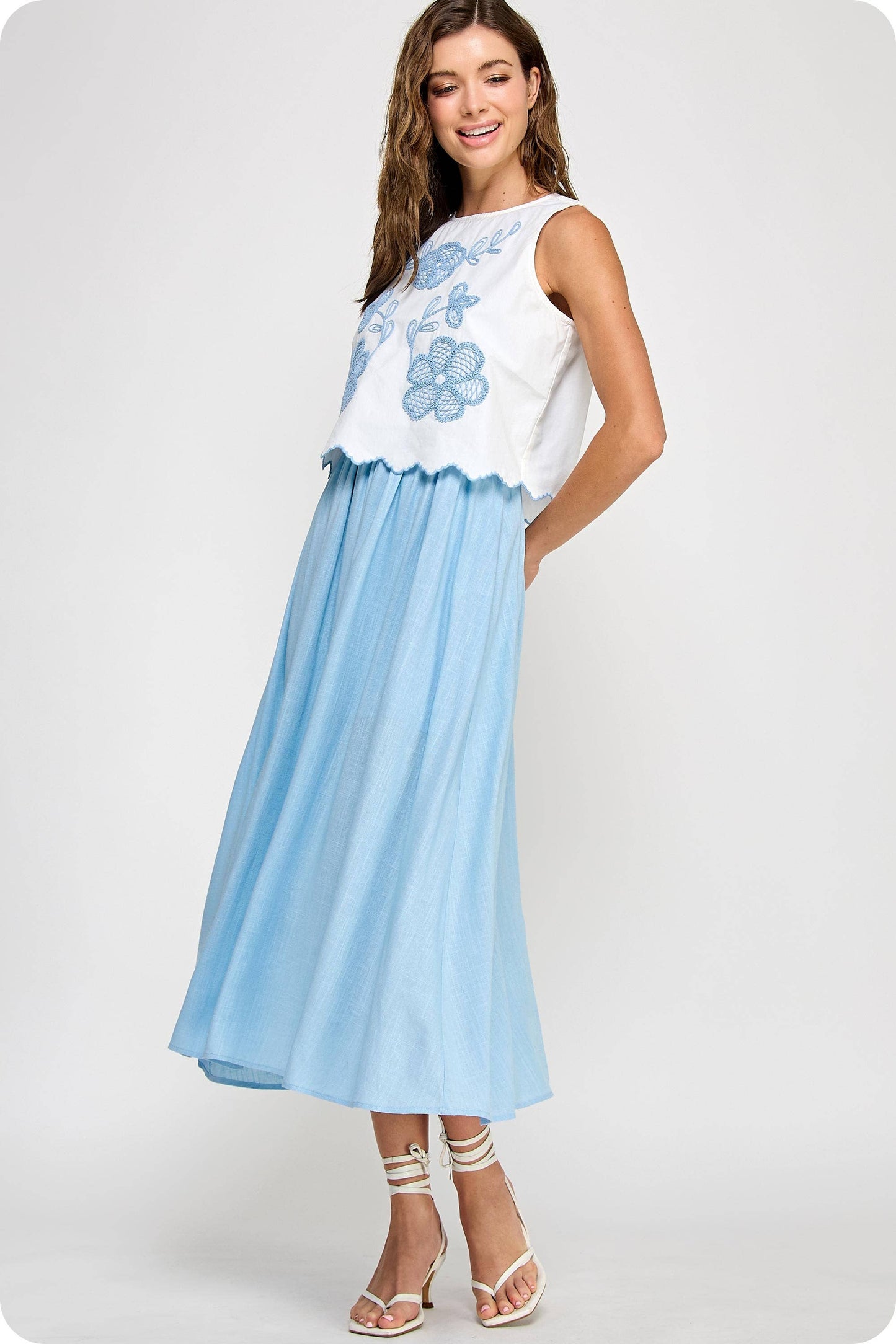 The Winnie embroidered midi dress