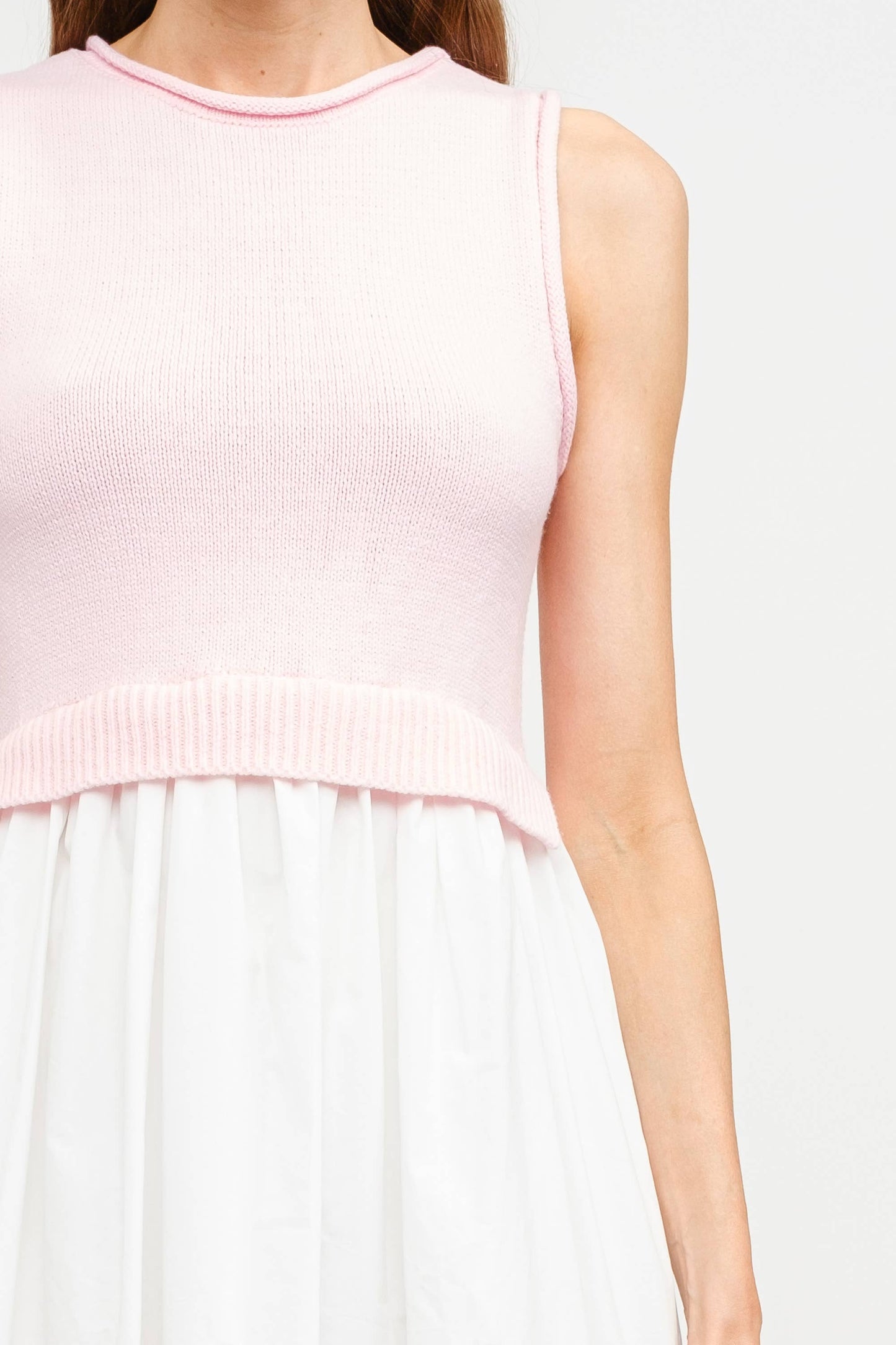 The Charley Pink and White Midi Dress