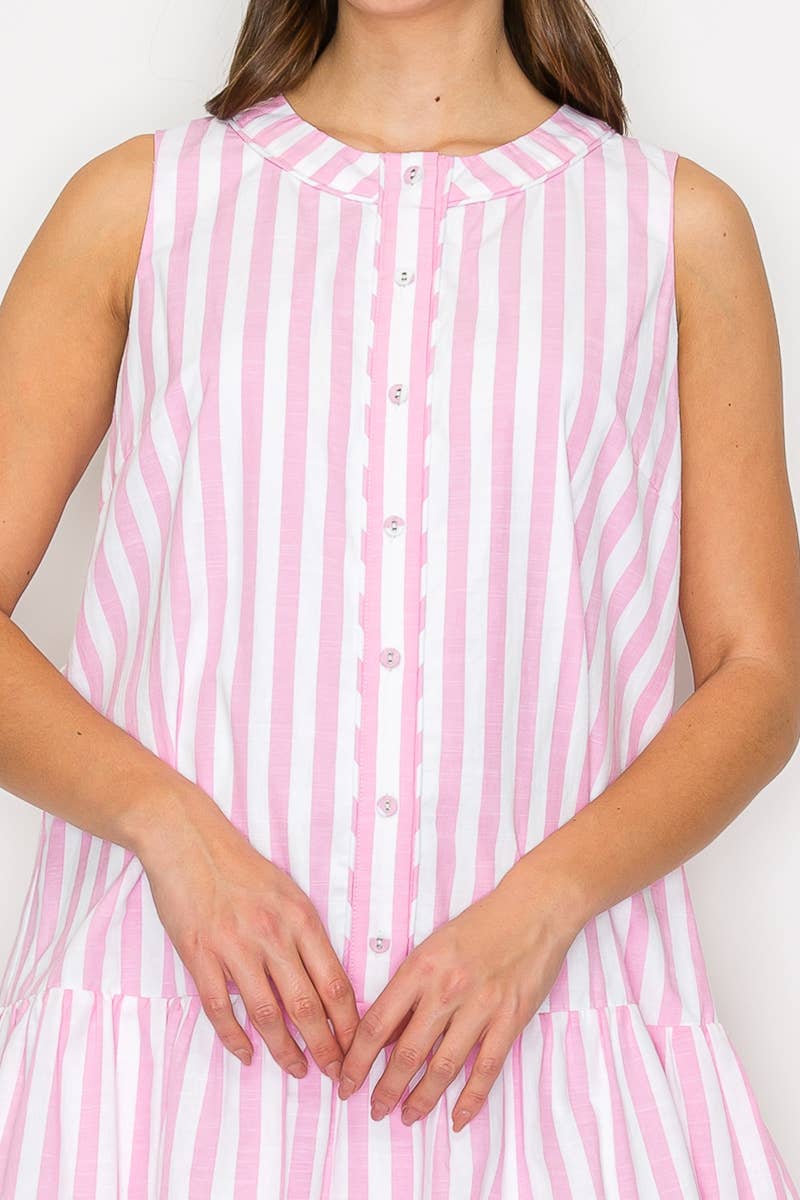 The Vivian Belted Stripe Dress